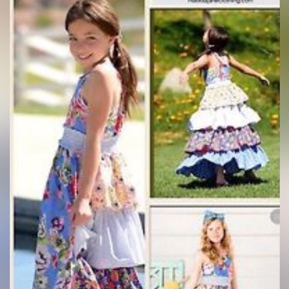 Matilda Jane Other - Matilda Jane Blue and Pink Floral Dress Sz10